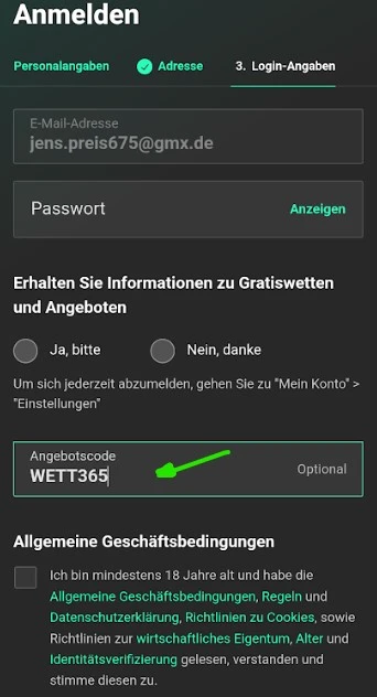 bet365 Bonuscode