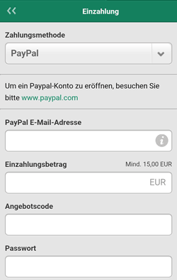 bet365 App einzahlen