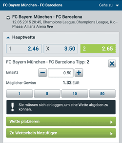 bet-at-home mobile Wettabgabe