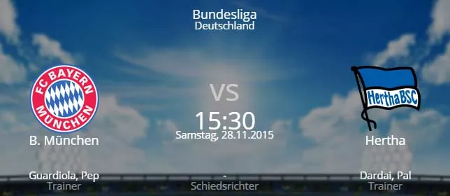 FC Bayern München - Hertha BSC Berlin 28.11.2015