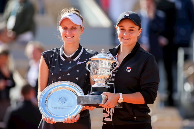 Ashleigh Barty of Australia and Marketa Vondrousova