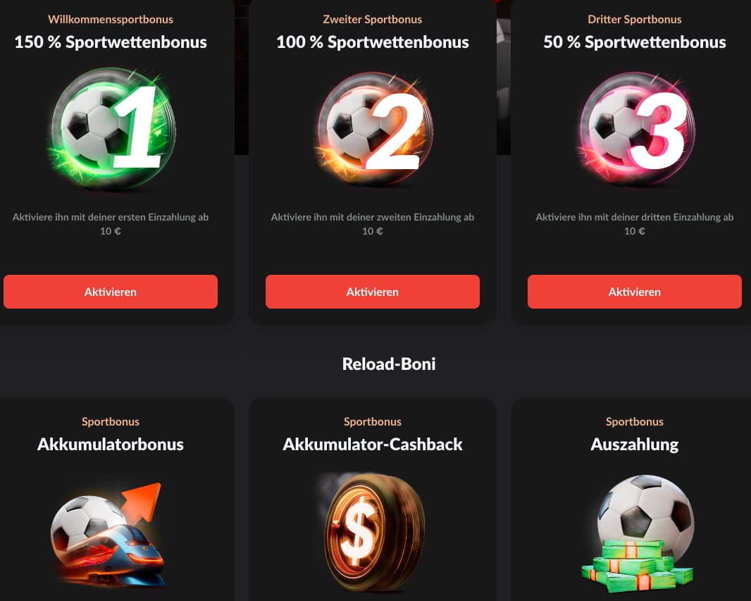 1Go Sportwetten Bonus