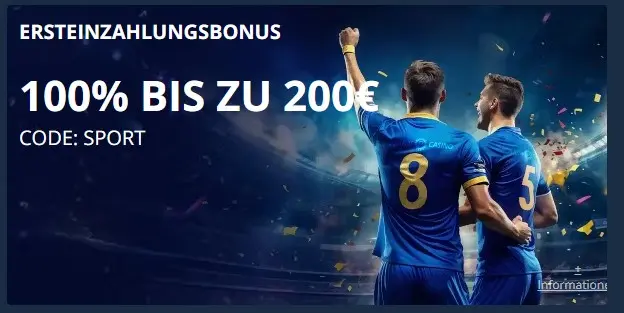 Willkommensbonus Platin Casino Sport