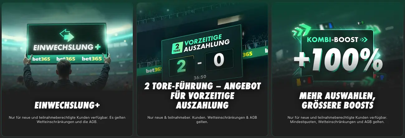 Stammkunden-Angebote bei Bet365 in der Schweiz