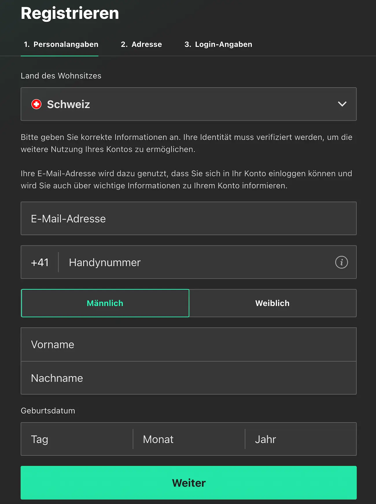 bet365 Registrierung in der Schweiz - ganz ohne Angebotscode möglich