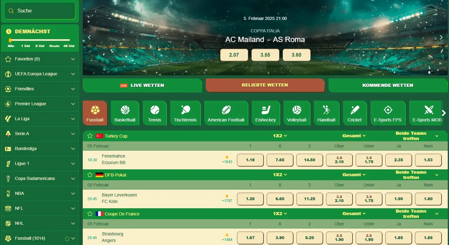 Greenluck Sportwetten