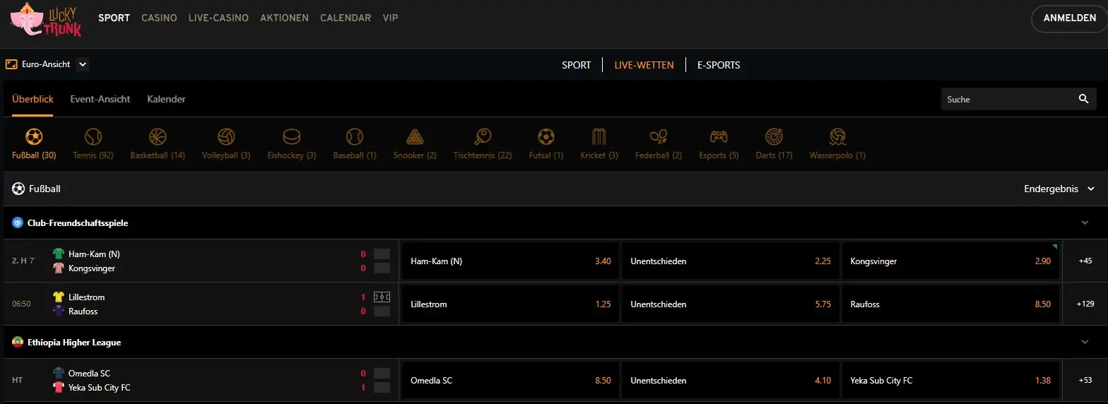 LuckyTrunk Livewetten