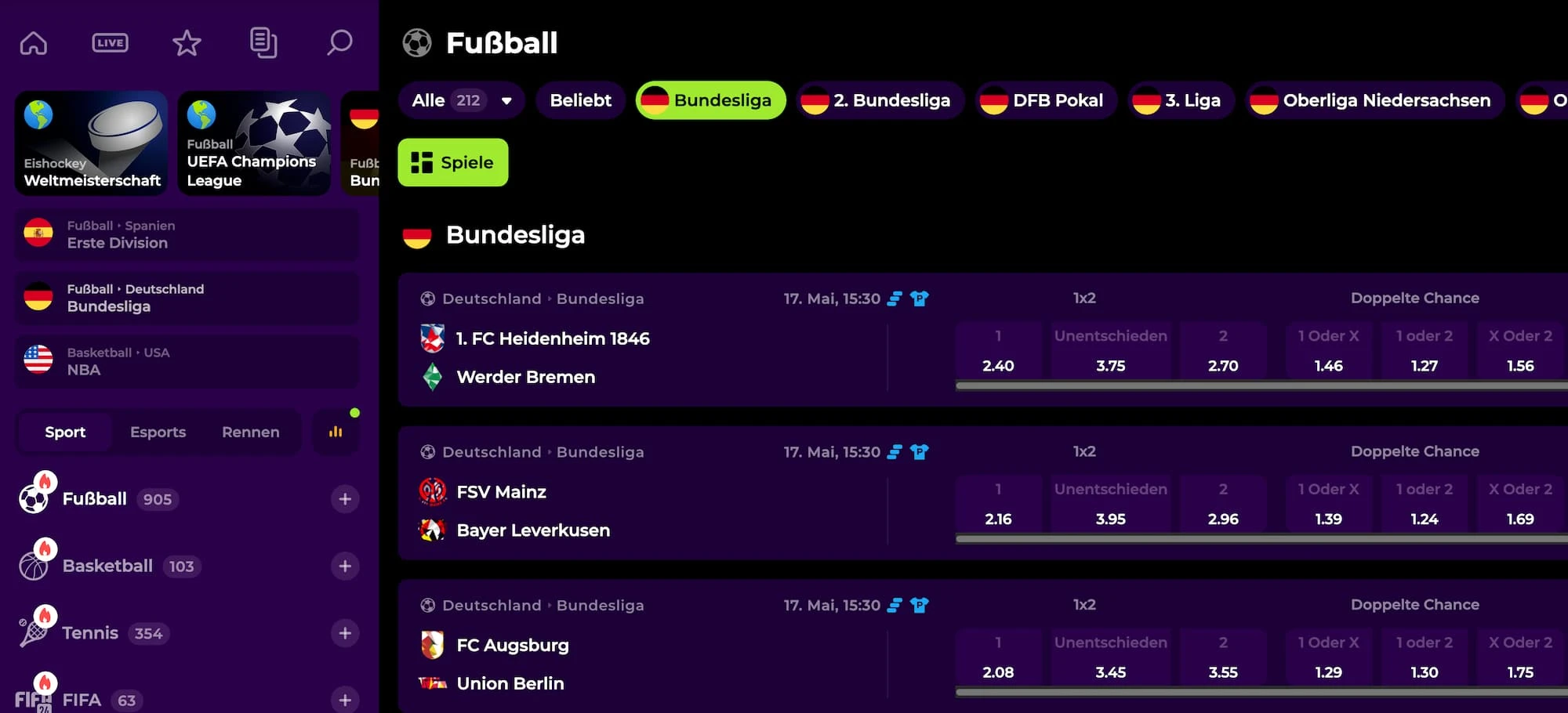 Spinmama Sportwetten