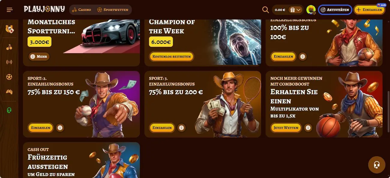 PlayJonny Sportwetten Angebote