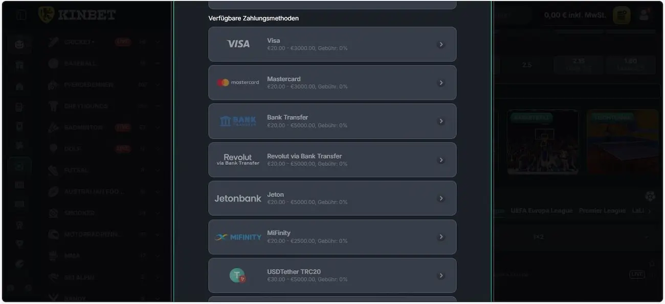 KinBet Erfahrung zur Auszahlung