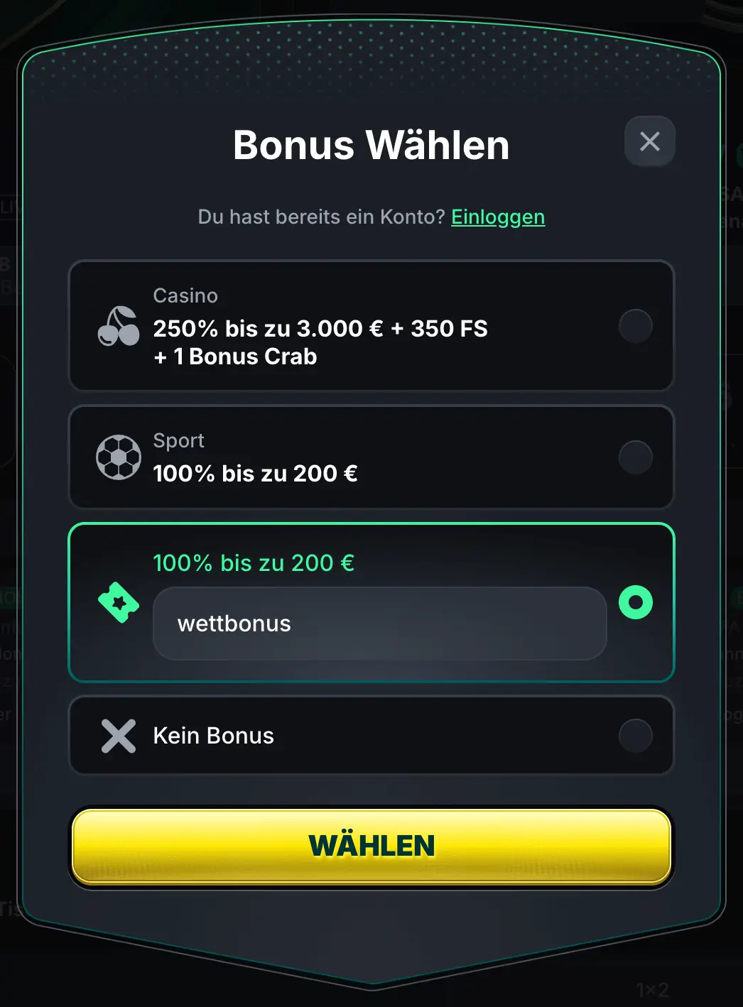 KinBet Bonus Code: So nutzt du das Registrierungsformular