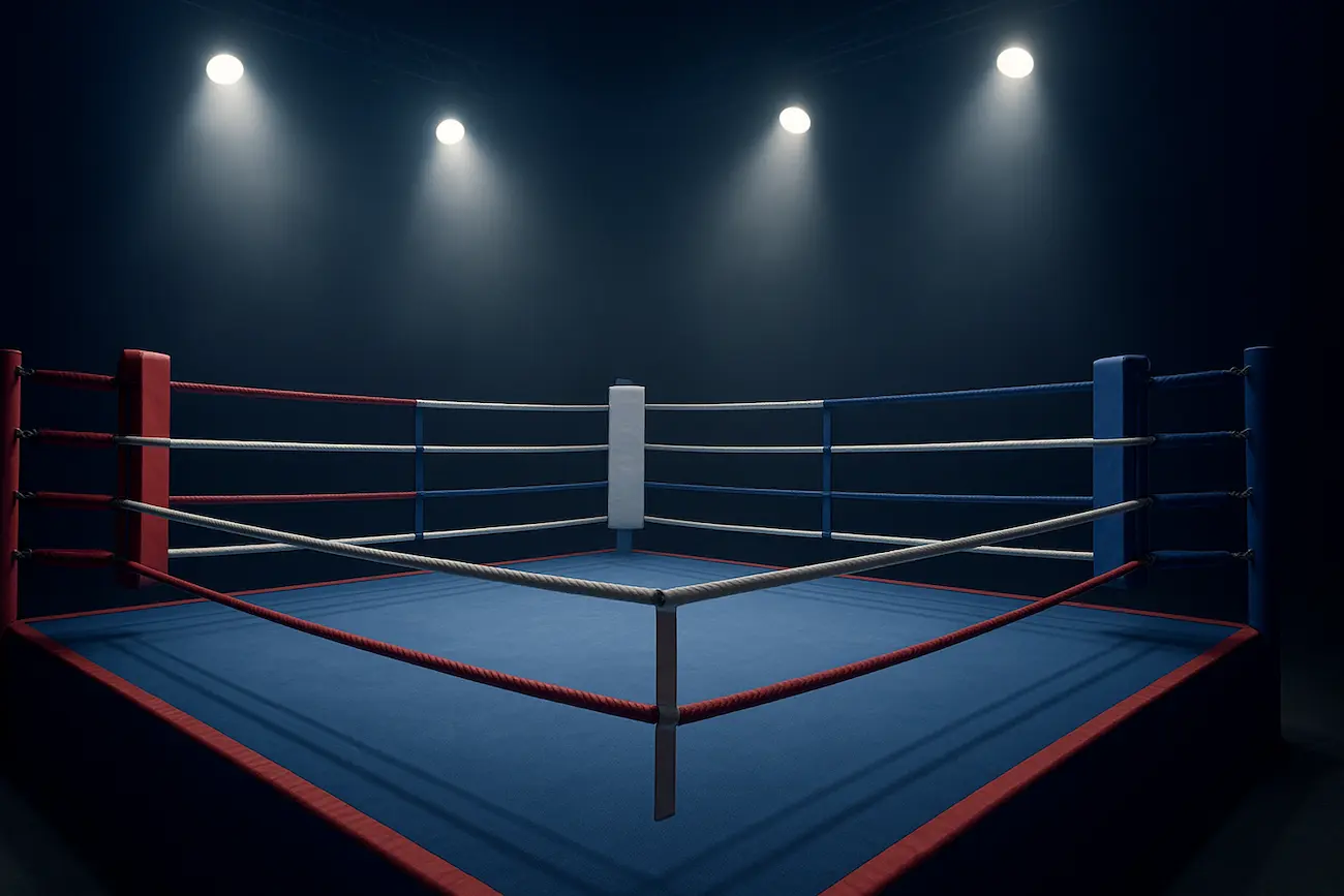 In einem solchen Ring stehen sich die Kontrahenten gegenüber // Bild: Eigenes/KI