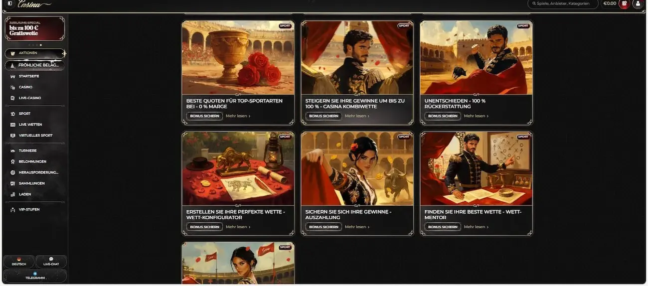 Bestandskundenbonus bei Casina - Part 2