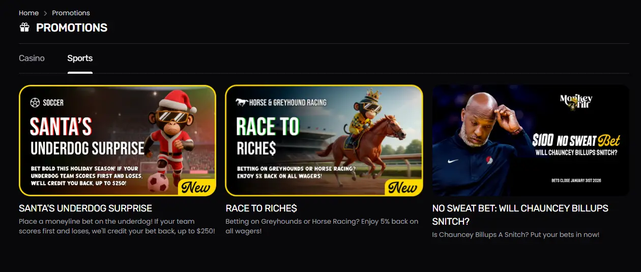 Monkey Tilt Test: Aktionen für Bestandskunden