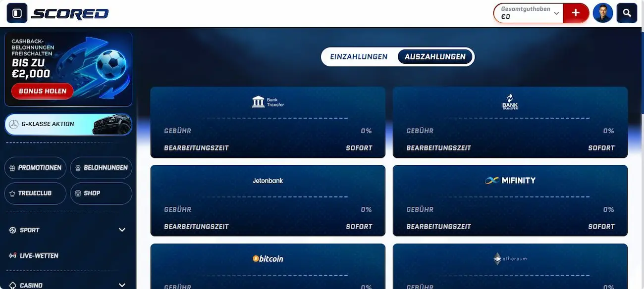 Scored Erfahrungen mit der Auszahlung