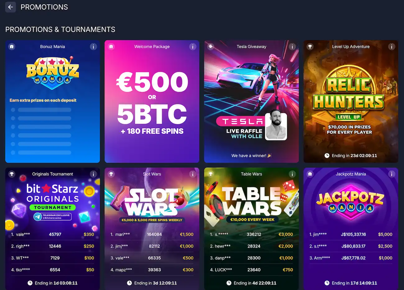 BitStarz Bonusprogramm // Bild: BitStarz