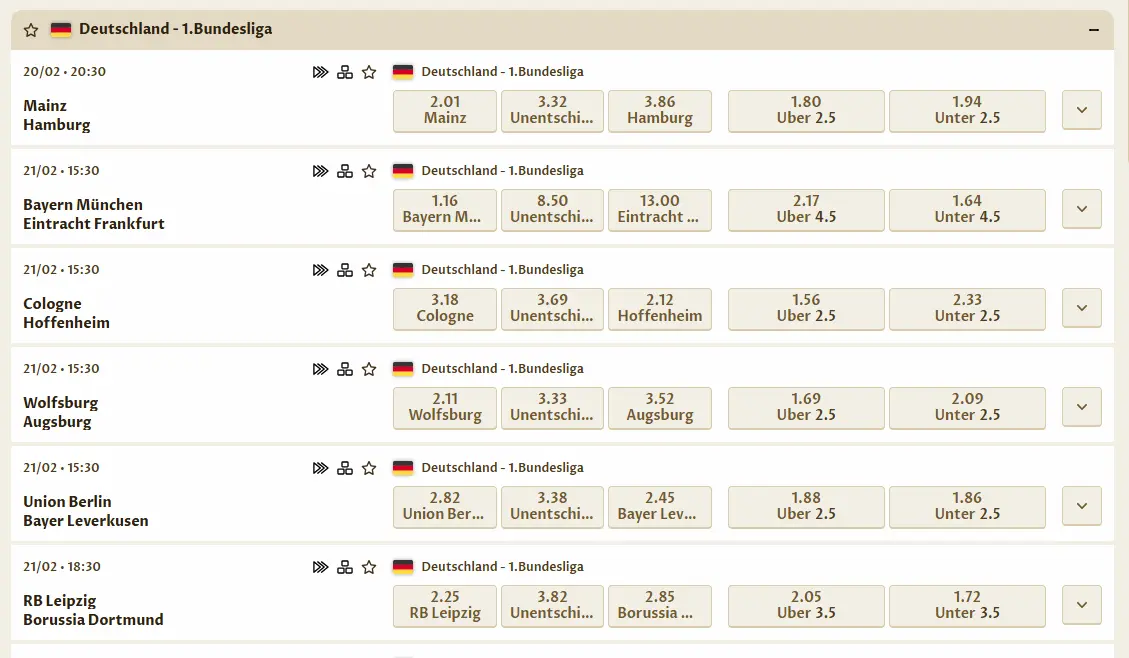 Casoola Sportwetten Angebot