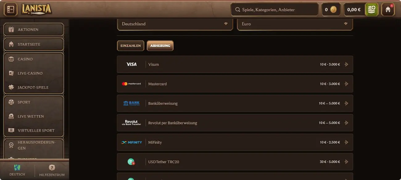 Lanista Erfahrungen mit den Auszahlungen
