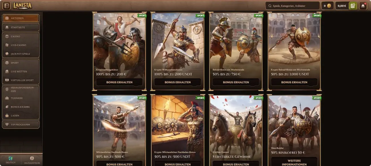 Lanista Boni für Bestandskunden