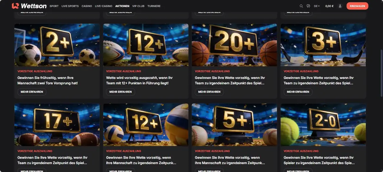 Wettson Bestandskunden-Aktionen