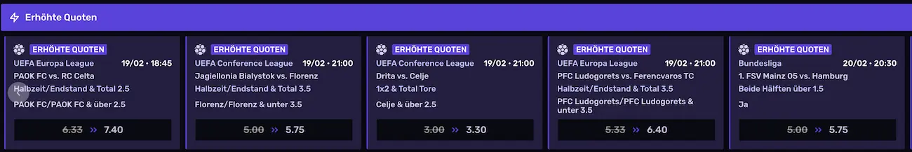 Sportuna und erhöhte Quoten - ein "perfect match"