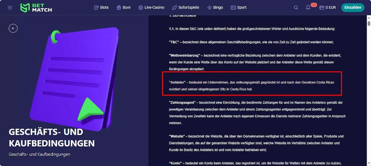 BetMatch Sportwetten - Über den Anbieter