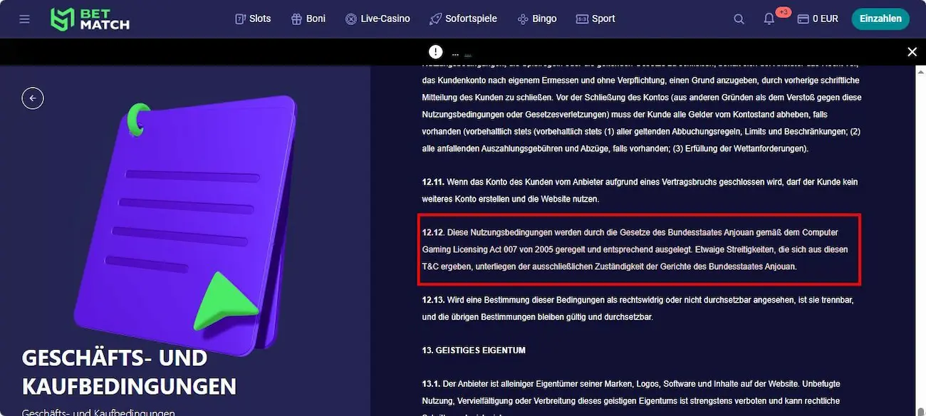 BetMatch Lizenz: Ein lizenzierter Anbieter