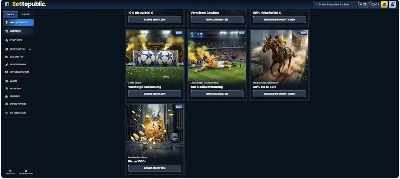 Zweiter Part der Bestandskunden-Angebote bei BetRepublic