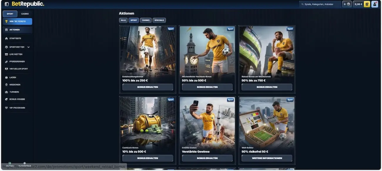 Erster Part der Stammkunden-Aktionen bei BetRepublic