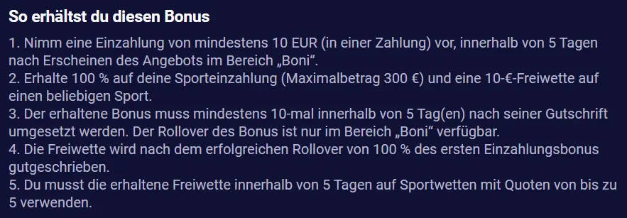 BetMatch Bonusregeln - so setzt du den Bonus um