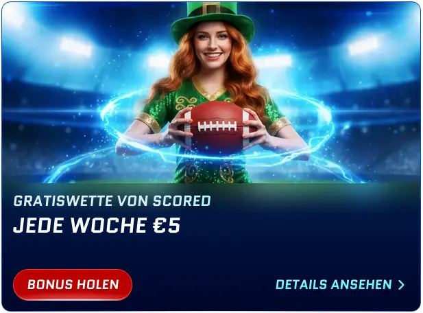 Scored bietet jede Woche eine 5 € Freiwette