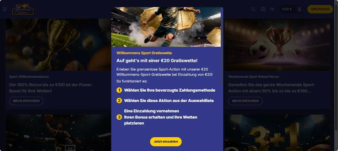 Jasmin Slots Gratiswette