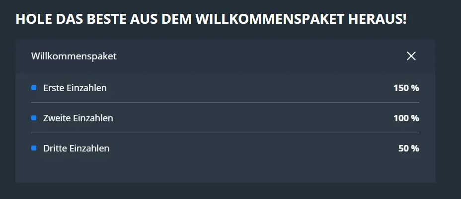 Jet Casino Sportwetten Bonus - Staffelung über drei Zahlungen // Bild: Jet Casino