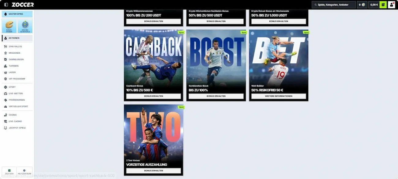 Zoccer Bestandskundenboni - Part II