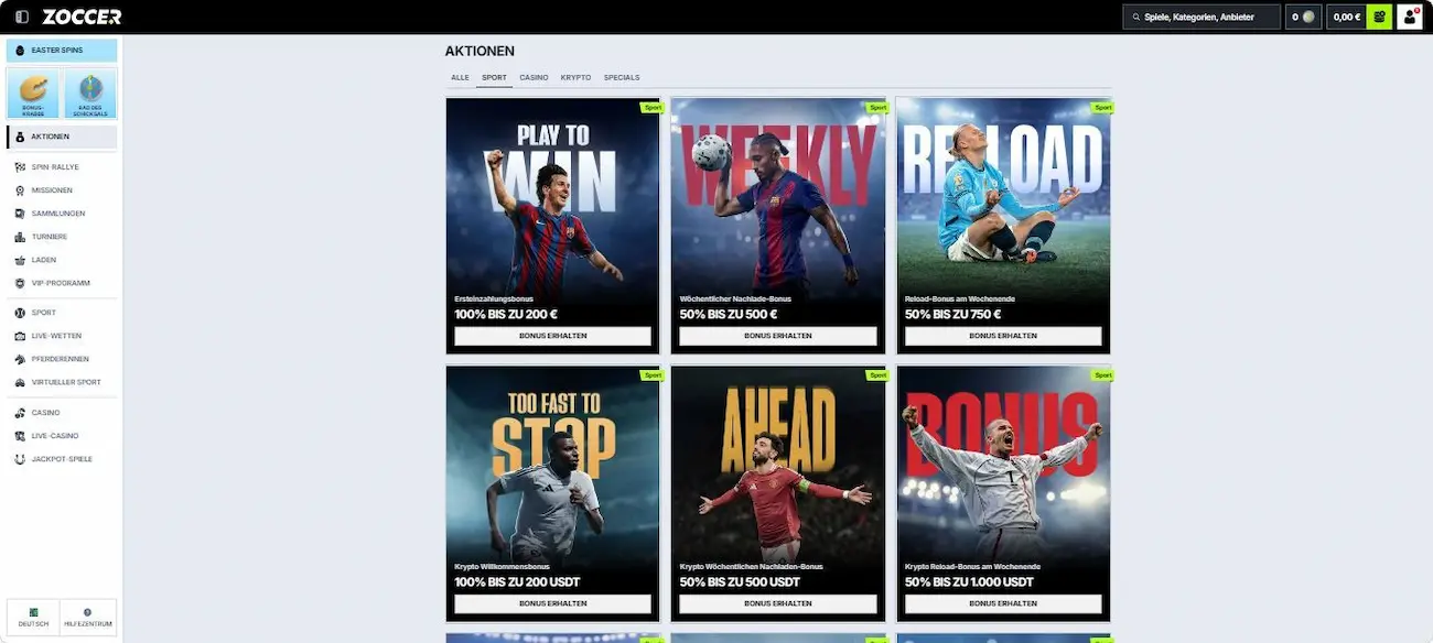 Zoccer Stammkundenaktionen - Part !