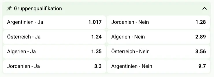 Argentinien erreicht die K.o.-Phase // Bild: Betlabel