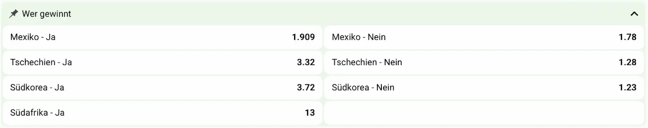 Mexiko bei der Weltmeisterschaft 2026 - der Gruppensieg ist eine spannende Wette // Bild: Betlabel