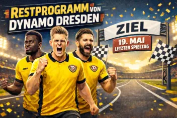 Restprogramm von Dynamo Dresden: Letzte Spiele der SGD in der Übersicht // Bild: Eigenes/KI