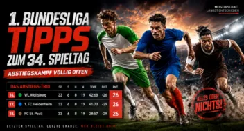 1. Bundesliga Tipps zum 34. Spieltag // Bild: Eigenes/KI