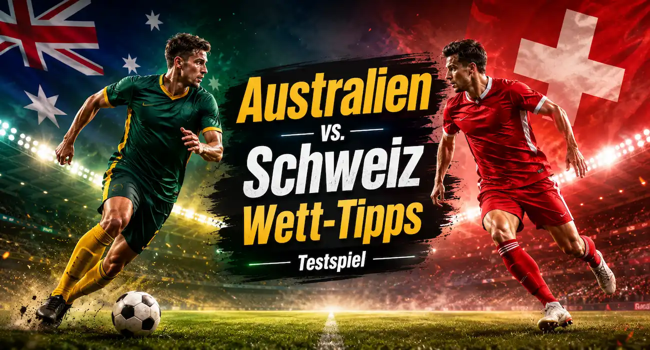 Unser Australien - Schweiz Tipp und die Testspiel Prognose // Bild: Eigenes/KI