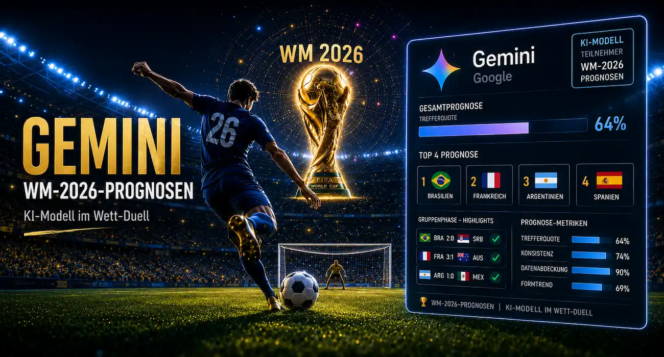 Gemini KI Tipps & Prognose zur WM 2026 // Bild: Eigenes/KI