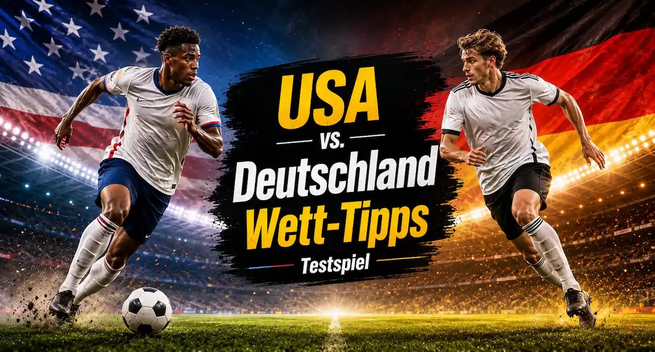 Unser USA - Deutschland Tipp und die Testspiel Prognose // Bild: Eigenes/KI