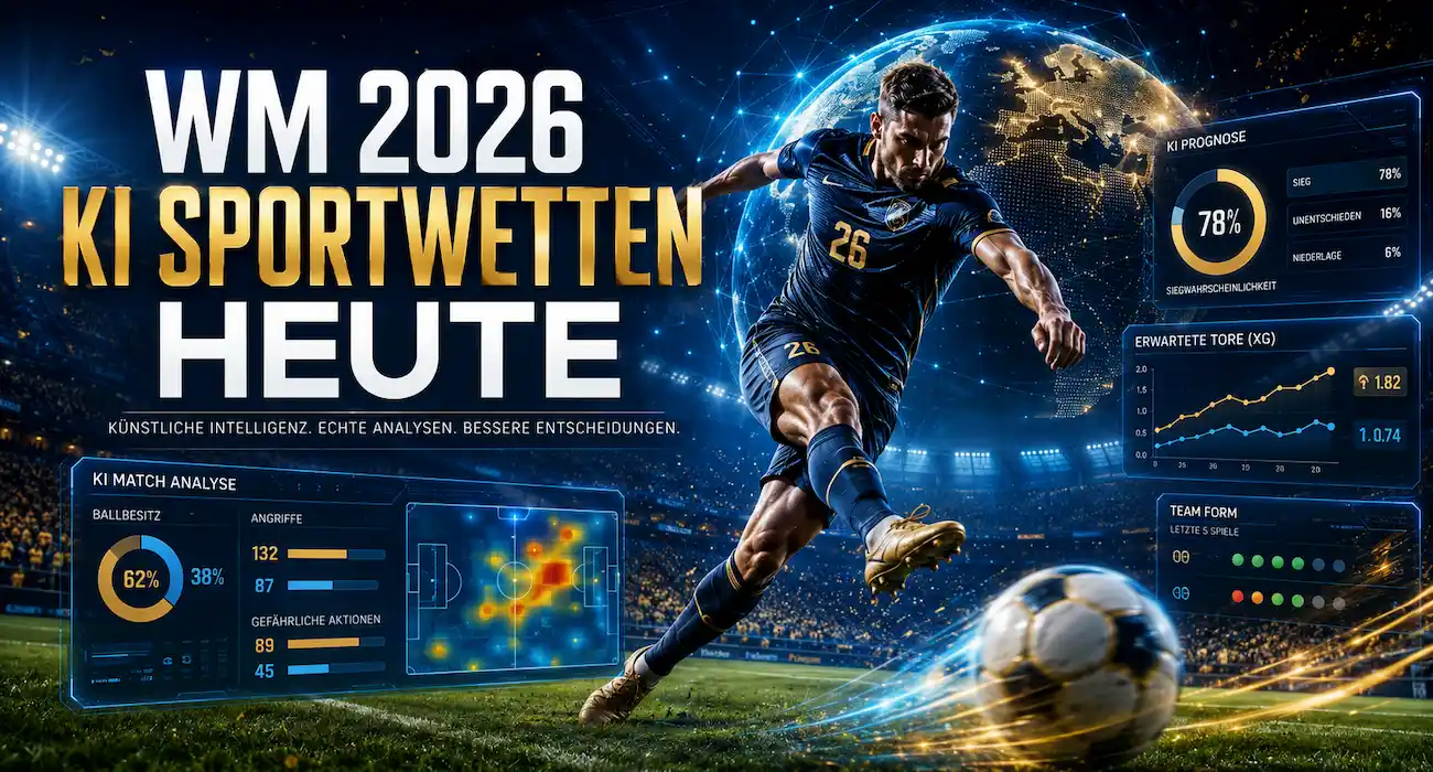 WM 2026 KI Sportwetten heute: Die letzten 6 Prognosen in der Übersicht // Bild: Eigenes/KI
