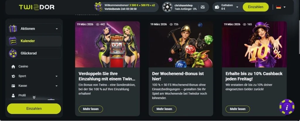 Twindor Sportwetten Stammkunden-Aktionen