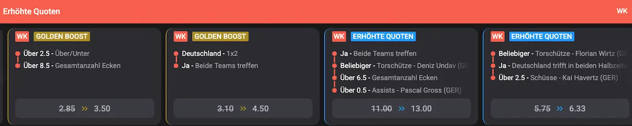 Der Deutschland vs. Paraguay Quotenboost bei Wettson