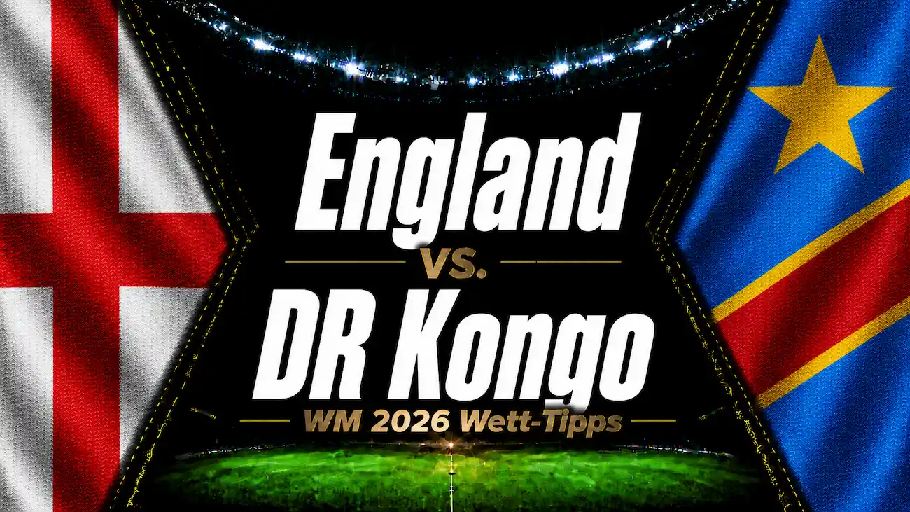 England vs. DR Kongo Wett-Tipps & WM 2026 Prognose // Bild: Eigenes/KI