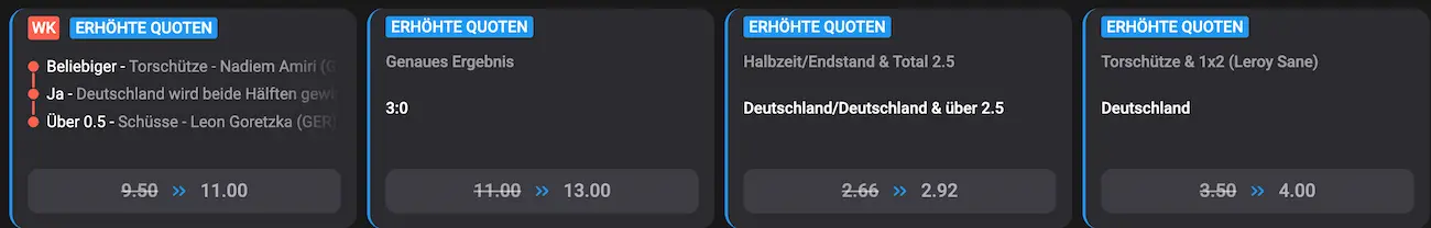 Quoten-Boosts zum Duell Deutschland vs. Elfenbeinküste: Wer gewinnt das Spiel? // Bild: Wettson