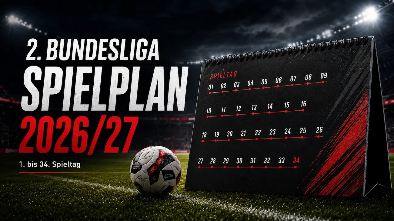 2. Bundesliga Spielplan 26/27: Unser Blick auf den Rahmenterminkalender // Bild: Eigenes/KI