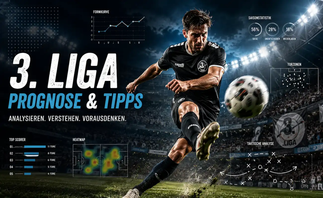 3. Liga Prognosen und Wett-Tipps Empfehlungen // Bild: Eigenes/KI