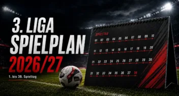 3. Liga Spielplan basierend auf dem Rahmenterminkalender // Bild: Eigenes/KI
